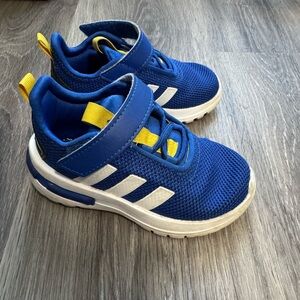 Adidas Toddler Blue and White Sneakers